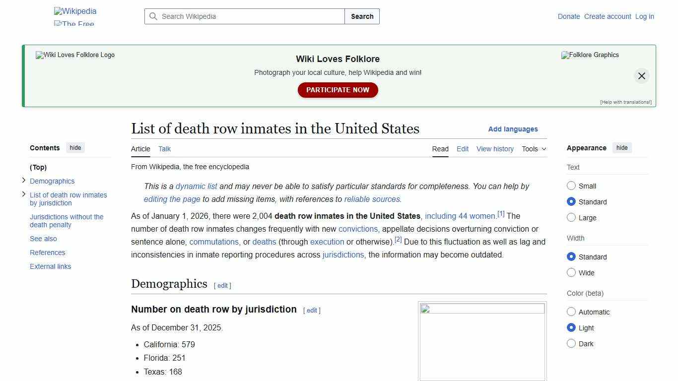List of death row inmates in the United States - Wikipedia